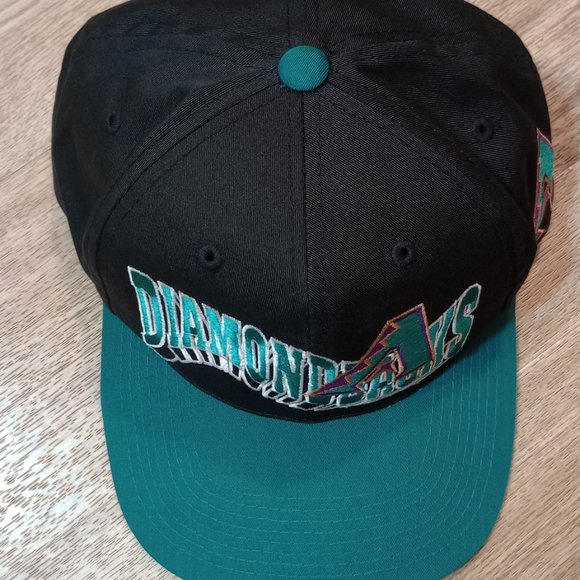 VINTAGE 90s Arizona Diamondbacks Hat Wave Snapback G Cap Spellout One Size Adult - Picture 6 of 13